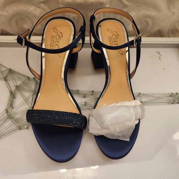JEWEL BADGLEY MISCHKA Earlene Block Heel Sandals SZ 5.5. NIB - Picture 4 of 9